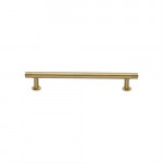 M Marcus Heritage Brass Contour Design Cabinet Pull with 16mm Rose 128mm Centre to Centre